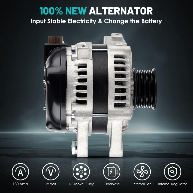 Farrme 11129 Alternators Fit for Toyota Tacoma Alternator V6 4.0L 2005-2015, for 4Runner Alternator V6 4.0L 2003-2009 Automotive Replacement Alternators 270600P010,270600P02084,2706031020,27060-0P020 - Image 3