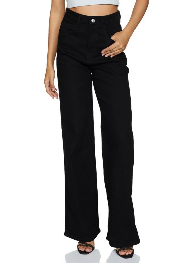 KOTTY Women's Regular Black Jeans - Image 1