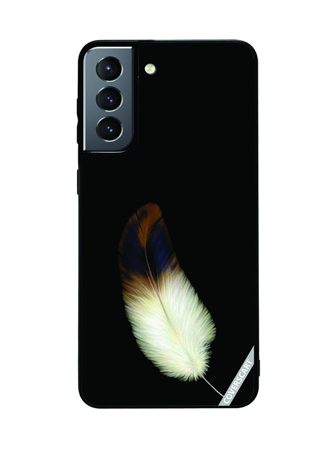 COVERSCART Protective Case Cover For Samsung Galaxy S21 Plus 5G Feather Design Black