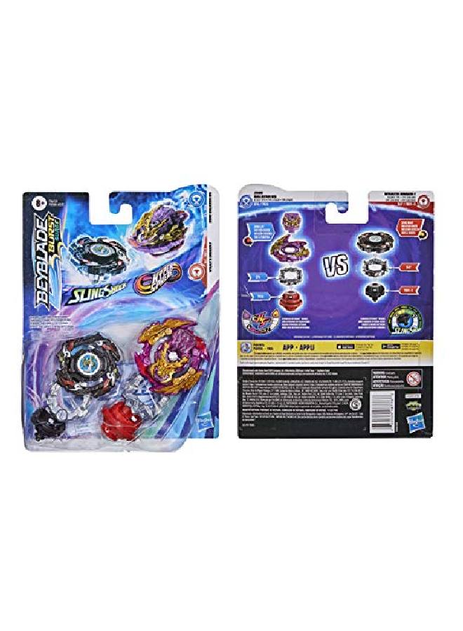 BeyBlade Burst Surge Dual Collection Pack Hypersphere Zone Balkesh B5 And Slingshock Wraith Driger F Battling Game Top Toys - Image 4