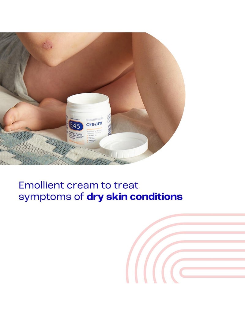 e45 Cream 350 g  E45 Cream for Dry Irritated Skin Moisturizer to Soothe Dry and Sensitive Skin Dermatologically Tested Eczema Dermatitis Cream Non Greasy Body Face Hand Cream Clinically Proven - Image 3