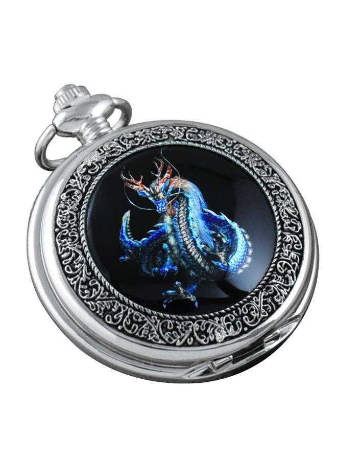 Vigoroso Watches Steampunk Cool Evil Dragon Enamel Painting Pocket Watch in Gift Box - Image 1