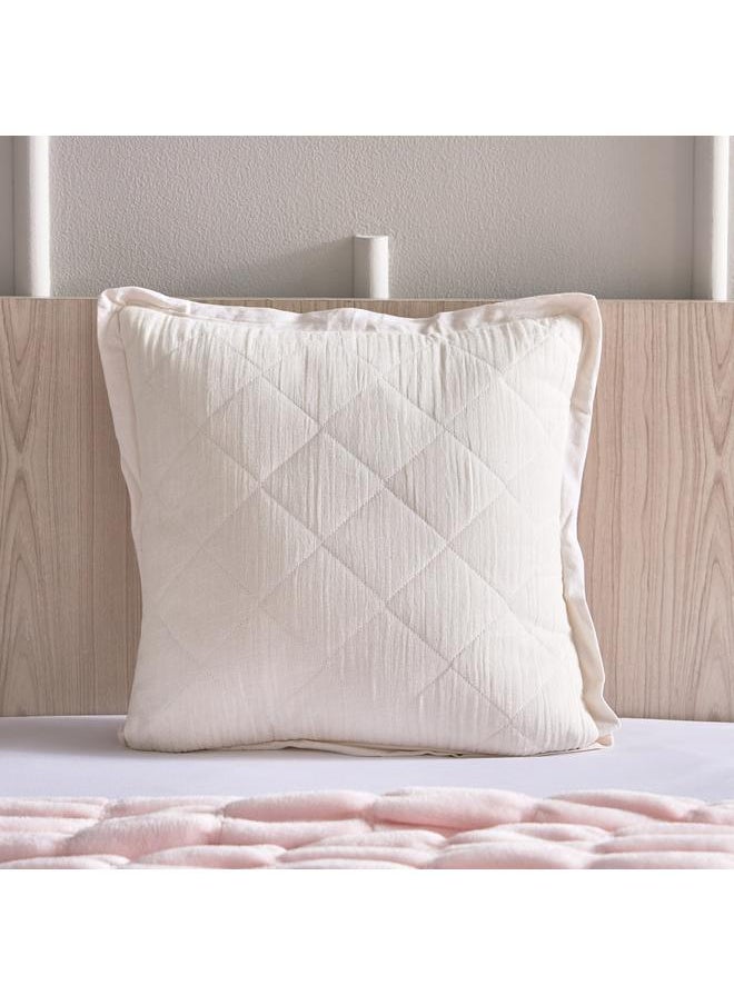 Flutterbye - Blossom Cotton Quilted Filled Cushion 40X40 Cm - Image 1