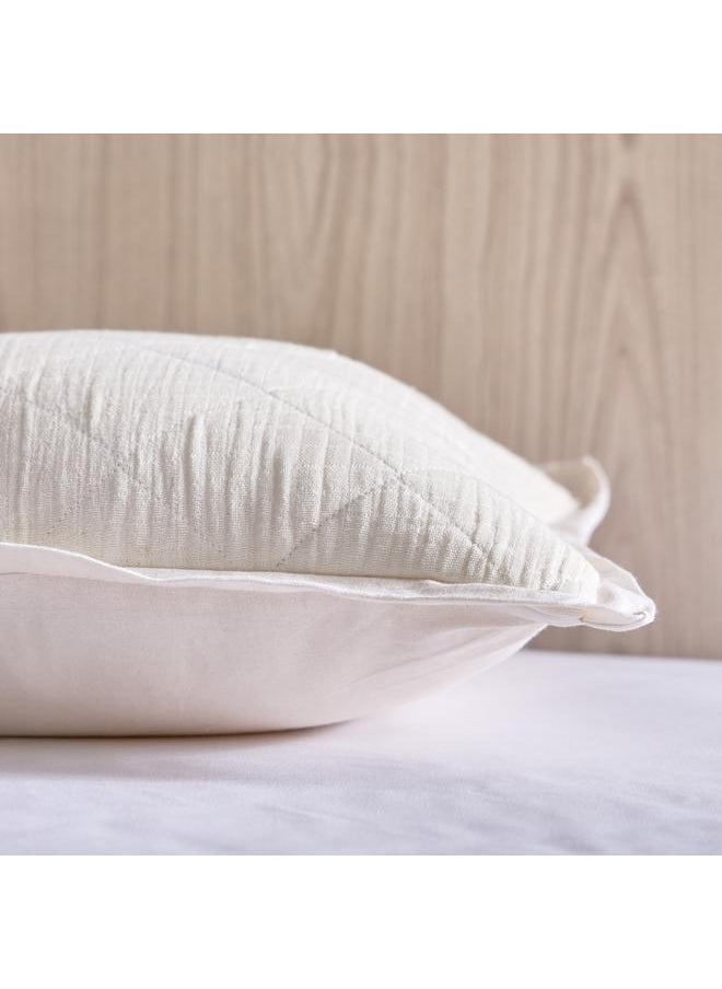 Flutterbye - Blossom Cotton Quilted Filled Cushion 40X40 Cm - Image 1