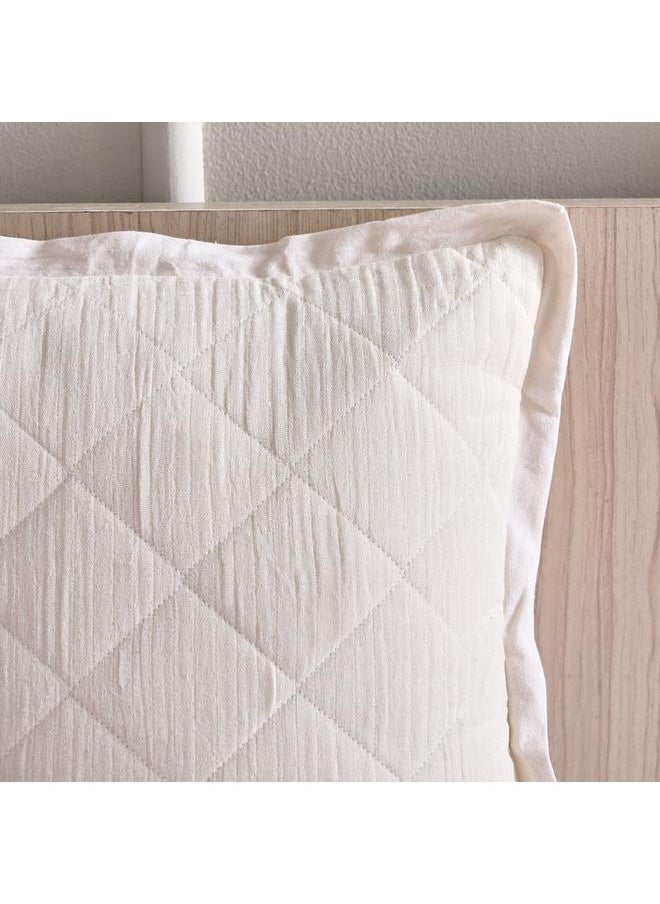 Flutterbye - Blossom Cotton Quilted Filled Cushion 40X40 Cm - Image 1