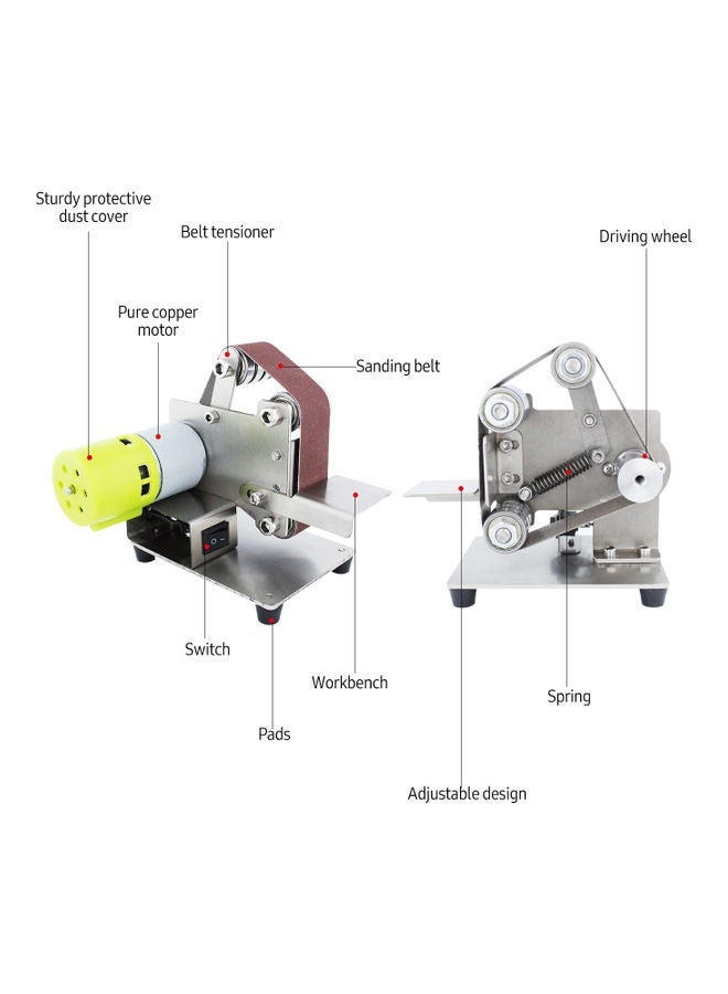 NIBEMINENT Mini Belt Sander Silver  - Image 4