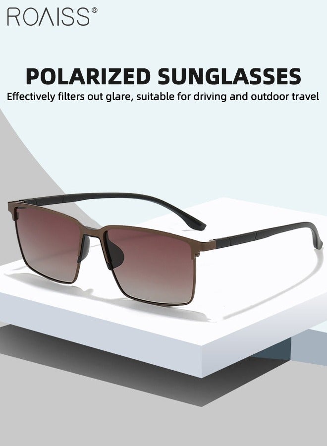 roaiss Men's Polarized Rectangular Sunglasses, UV400 Protection Sun Glasses, Fashion Anti-glare Sun Shades, Suitable for Men Driving, Fishing, Traveling, 59mm - Image 5