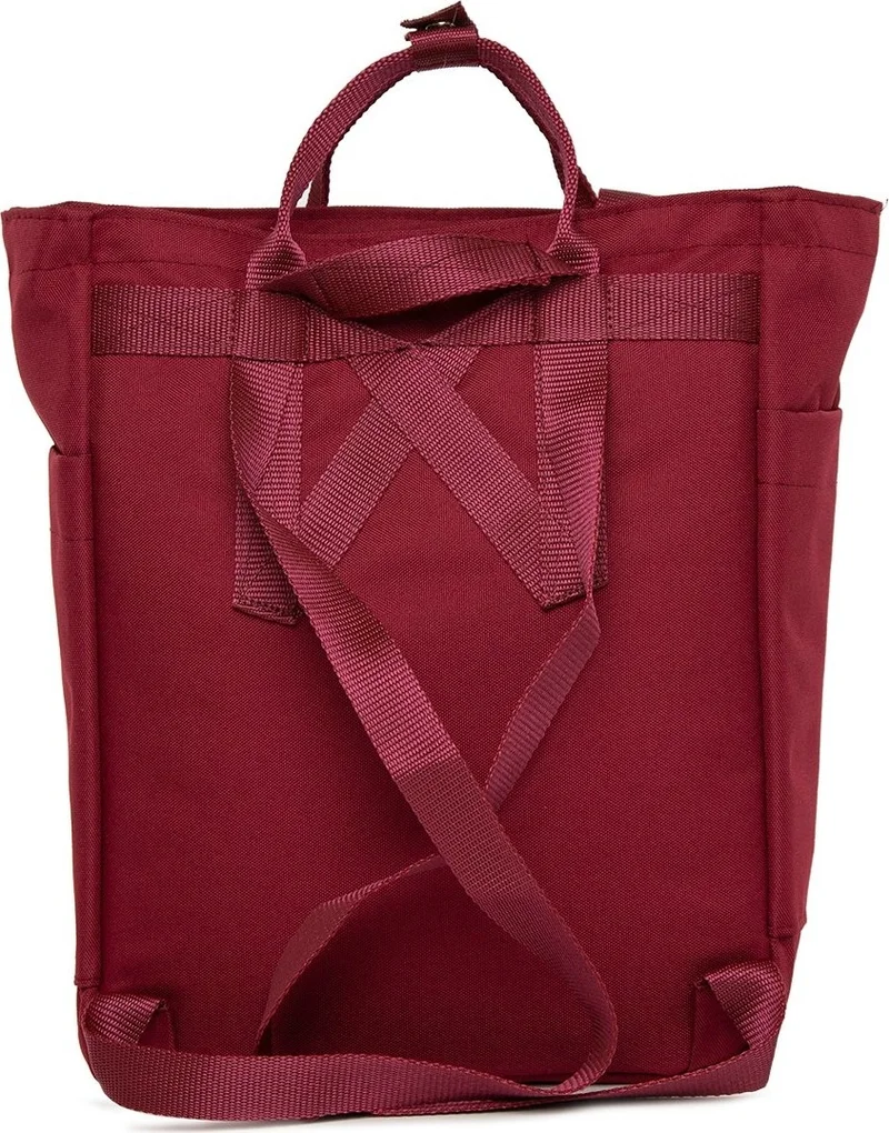 Bagmori Claret Red Zippered Column Strap Backpack