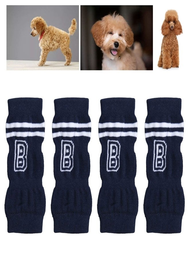 Naroote Dog Elbow Pads, 4 Pack Cotton Dog Elbow Protector Dog Sleeve to Prevent Licking Stylish Letter Pattern for Medium and Large Dogs, Prevent Licking Wounds - Image 2