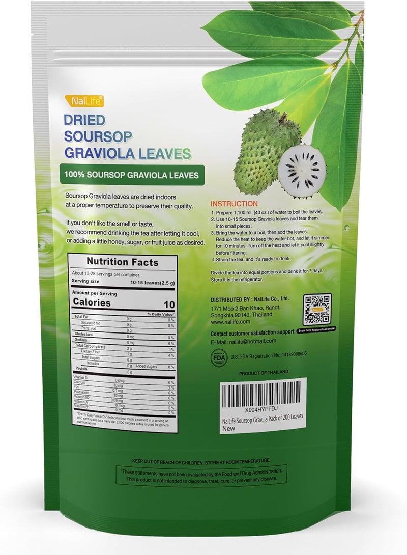 NalLife أوراق جرافيولا المجففة من نال لايف للشاي - 200 ورقة كاملة - Image 2