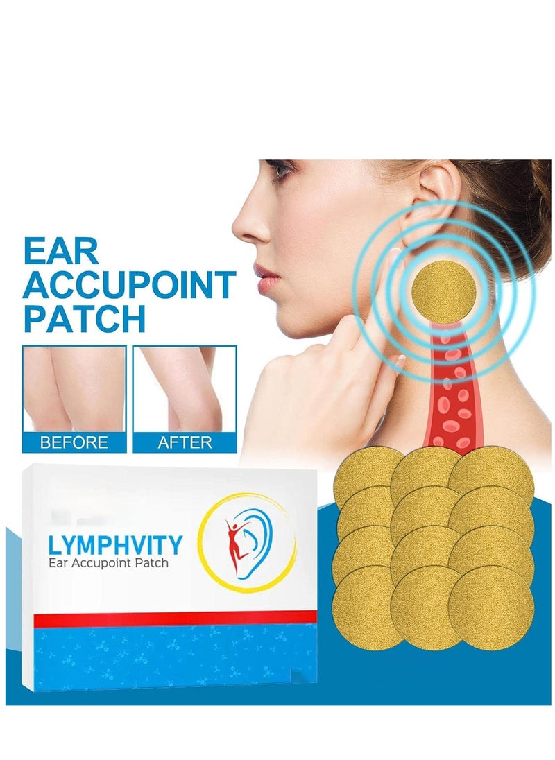 KASTWAVE - Lymphvity Ear Accupoint Patch 24pcs Auricular Point Stickers Effective Sticker for Relieve Stress and Improve Sleep Lymphatic Swelling Acupoint Stickers Suitable for All Skin Types (2box) - Image 1