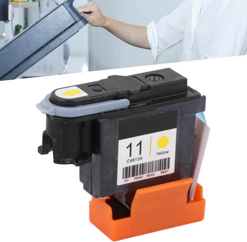GLOGLOW Printer Printhead, Inkjet Ink Cartridges Printhead for Designjet 100 110 111 500 510 800 813 850, with Easy Installation Printer, Yellow Color ABS Rustproof - Image 2