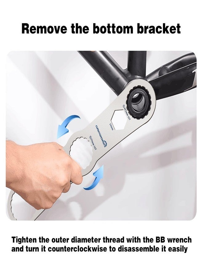 groword Multi -function Bottom Bracket Wrench，Suitable for BB wrench in 39 40.5 44mm outer diameter，16 Notch - Image 5