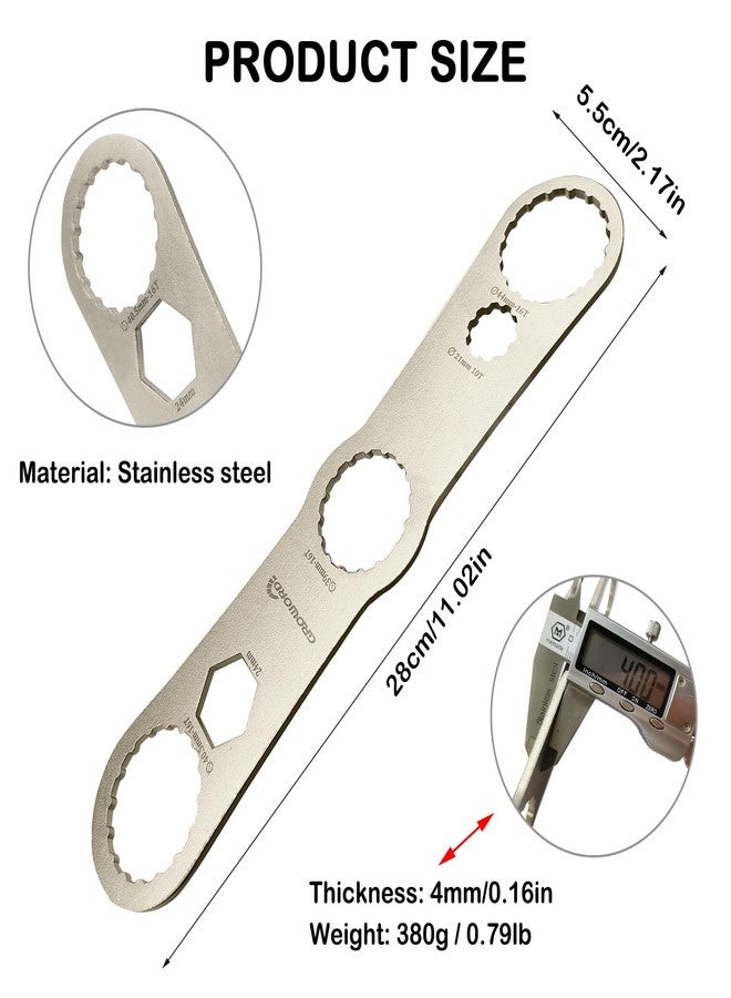 groword Multi -function Bottom Bracket Wrench，Suitable for BB wrench in 39 40.5 44mm outer diameter，16 Notch - Image 2