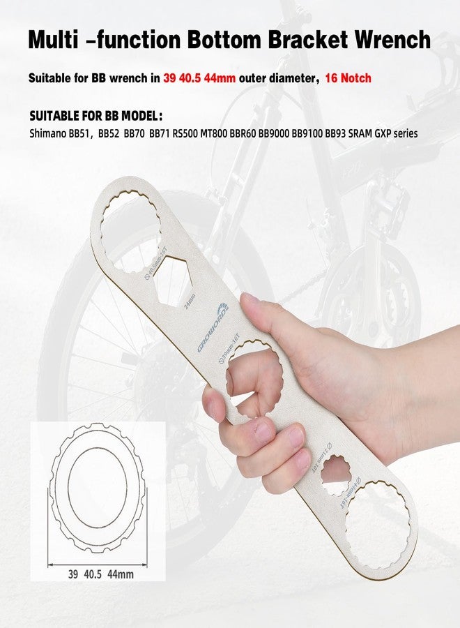 groword Multi -function Bottom Bracket Wrench，Suitable for BB wrench in 39 40.5 44mm outer diameter，16 Notch - Image 4