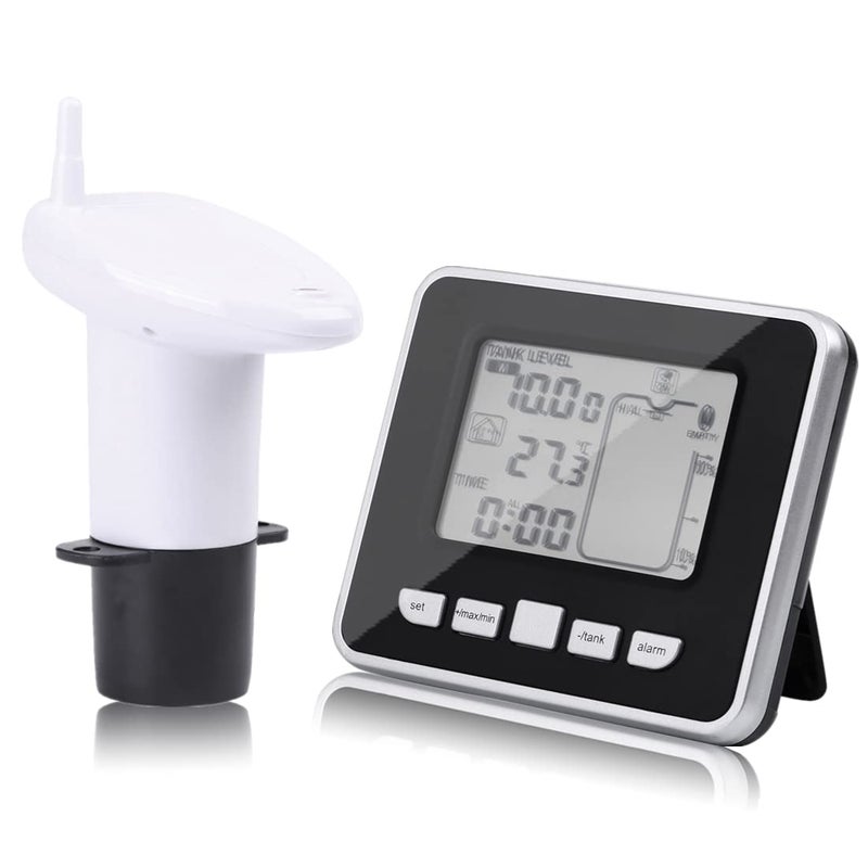 woobles Liquid Level Sensor，-40~60℃ Level Sensor with Temperature Display, Tank Level Temperature Sensor, Water Tank Depth Level Meter Sensor Measuring Meter - Image 1