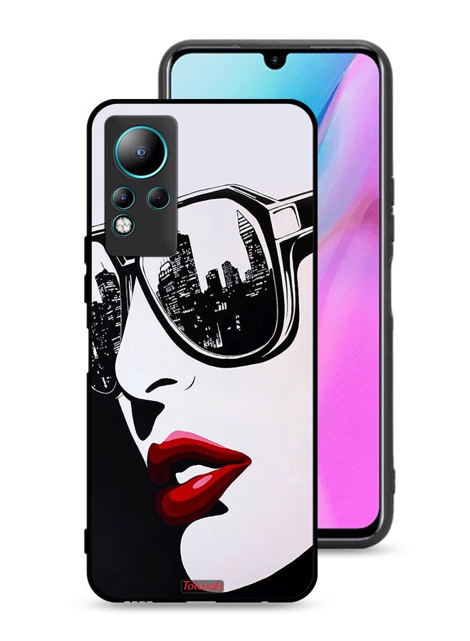 Tolwak Infinix Note 11 Protective Case Cover Girl Face Abstract Art - Image 1