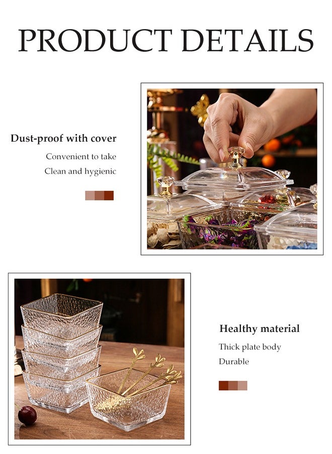 DUNISO Snack Serving Platter Set, Multifunctional Party Dried Fruit Platter, 6 Split Snack Bowls, Fruit Bowls With Lids And Trays, Used For Fruit Desserts, Appetizers, Nuts, Snacks, Candies  - Image 5