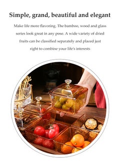 DUNISO Snack Serving Platter Set, Multifunctional Party Dried Fruit Platter, 6 Split Snack Bowls, Fruit Bowls With Lids And Trays, Used For Fruit Desserts, Appetizers, Nuts, Snacks, Candies  - Image 2