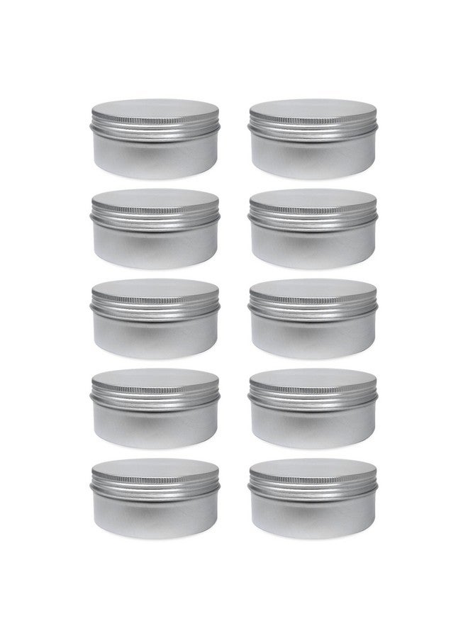 Myoc Refillable Aluminum Tin Jar with Screw Lid - Cosmetic Container for DIY Balms, Creams, Salves, Travel Storage | 100g (Pack of 10)