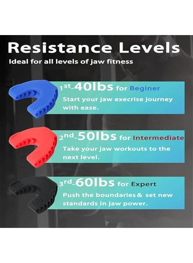 MOXO Jaw Exerciser 3 PCS Jawline Shaper Jaw Exerciser for Men & Women Jawline Exerciser Jaw Trainer Tighten & Ts Target Your Chin & Cheekbs Facial Exerciser for Beginner - Image 2