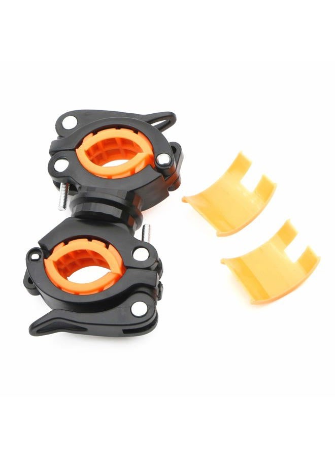 Rowiz Flashlight Holder, 360º Degree Rotation Bicycle Bike LED Light Flashlight Torch Mount Clamp Clip Holder Grip Bracket, Pack of 4 - Image 3