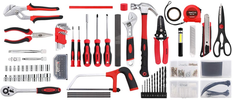 KingTool مجموعة أدوات إصلاح المنزل من كينغ تول 325 قطعة، مجموعة أدوات إصلاح عامة للمنزل/السيارة، صندوق تخزين أدوات مع درج، مجموعة أدوات منزلية عامة - مثالية لمالك المنزل، DIYer، الحرفي - Image 3