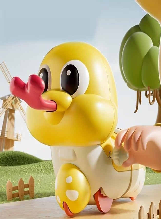ADEMNEX Cute Wind-Up Duck Toy for Kids, Manual Clockwork Walking Duck, Colorful Cartoon Animal Toy for Toddlers & Children (Pack of 2) - Image 5