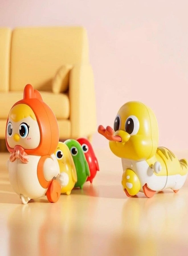 ADEMNEX Cute Wind-Up Duck Toy for Kids, Manual Clockwork Walking Duck, Colorful Cartoon Animal Toy for Toddlers & Children (Pack of 2) - Image 1