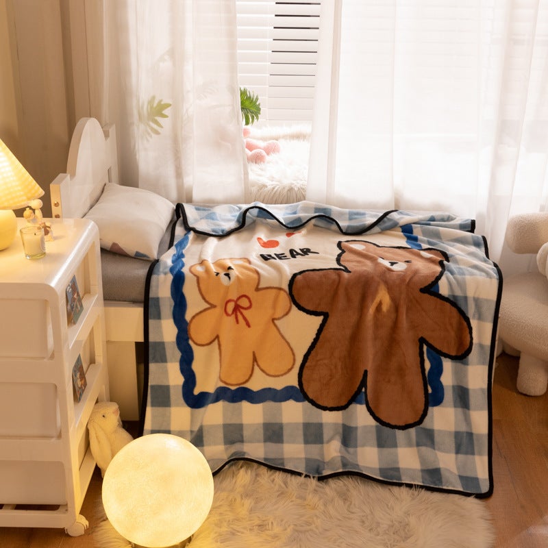 Cartoon Kids Blanket Soft Fleece Four Season Gift Good partner 