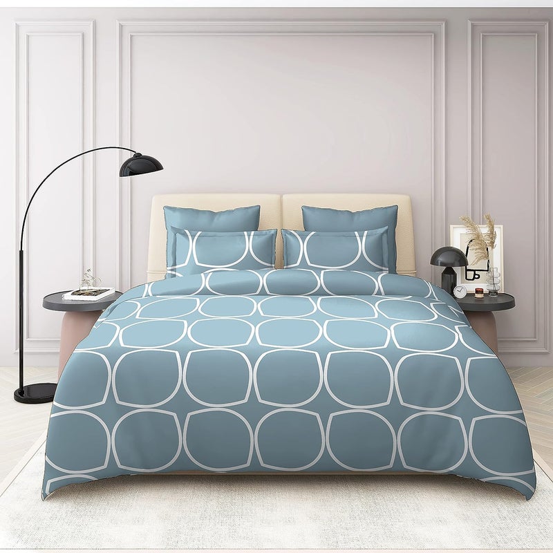 Ab Home Decor Ab Home decor 170TC Soft Premium Glace Cotton Blend Double Quilt Cover Blanket Cover Razai Duvet Cover Comforter Cover for Double Size Duvets with Zipper 90x 100Multi Color Lines  - Image 2