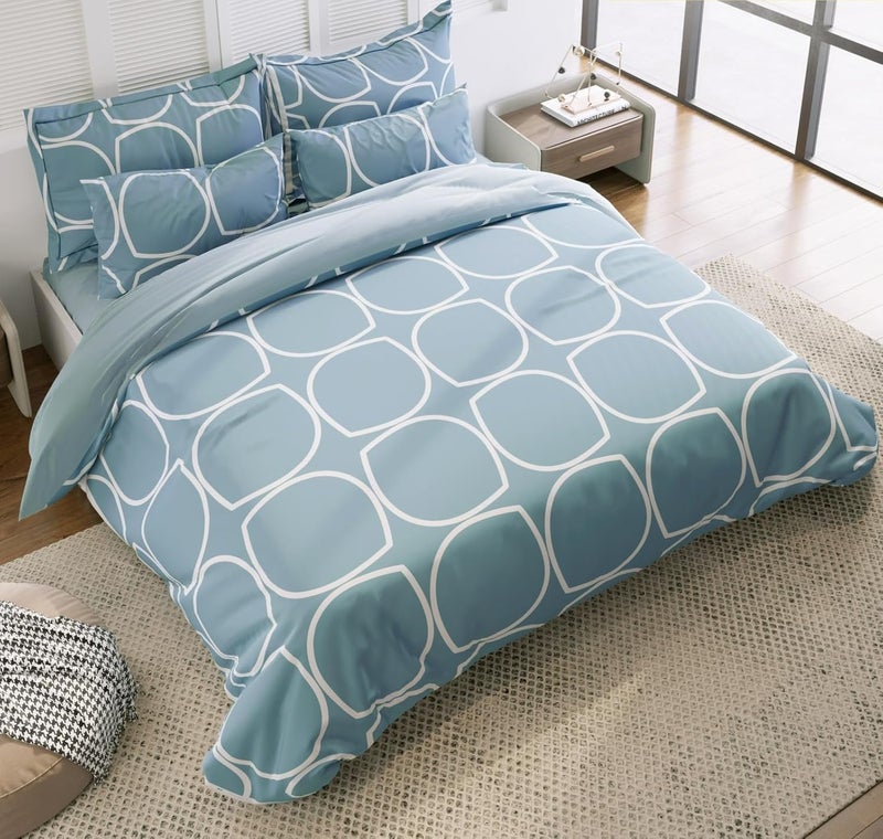 Ab Home Decor Ab Home decor 170TC Soft Premium Glace Cotton Blend Double Quilt Cover Blanket Cover Razai Duvet Cover Comforter Cover for Double Size Duvets with Zipper 90x 100Multi Color Lines  - Image 1