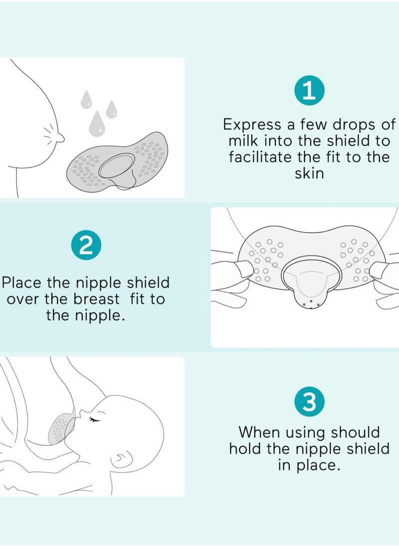 Paruu - Contact Nipple Shields, Butterfly Breastfeeding Nipple Shields for Protecting Sore, Flat or Inverted Nipples, 100% Food-Grade Silicone, Made Without BPA/BPS, Include Carry Case - Image 1