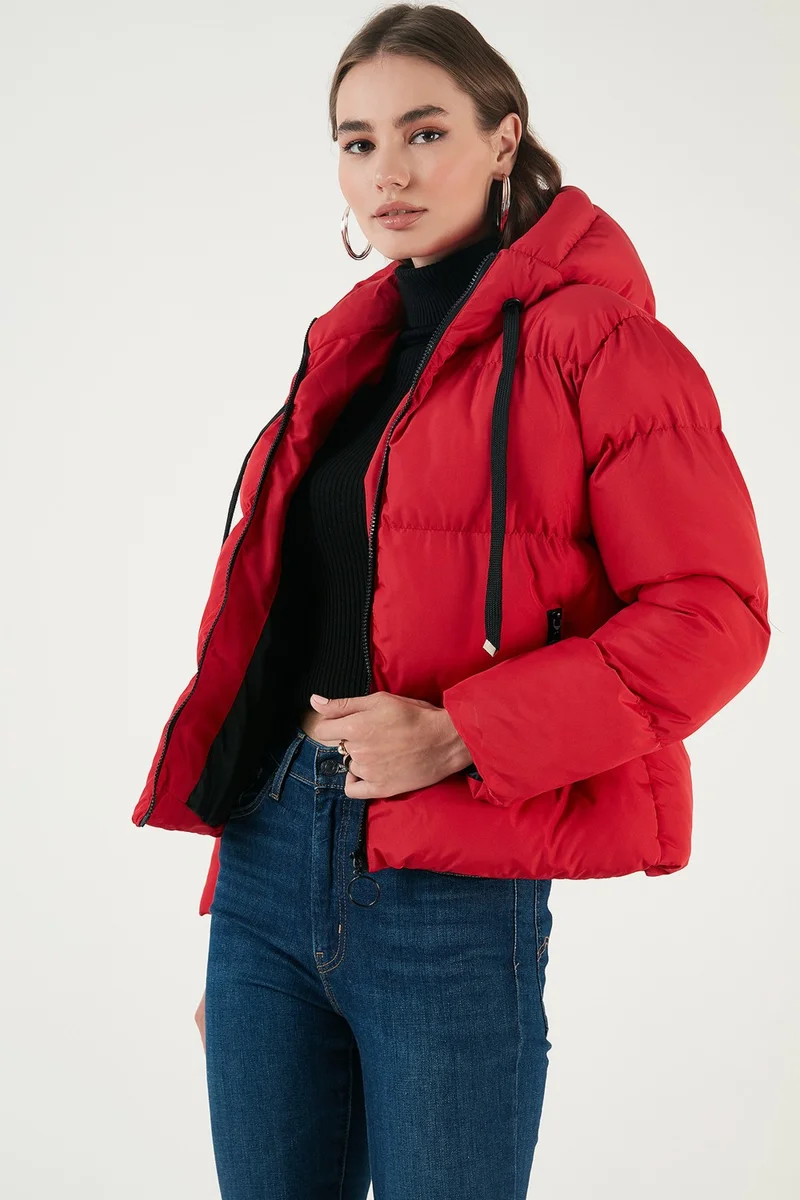 Lela Pocket Hooded Regular Fit Puffer Coat Women's Coat 640Y002