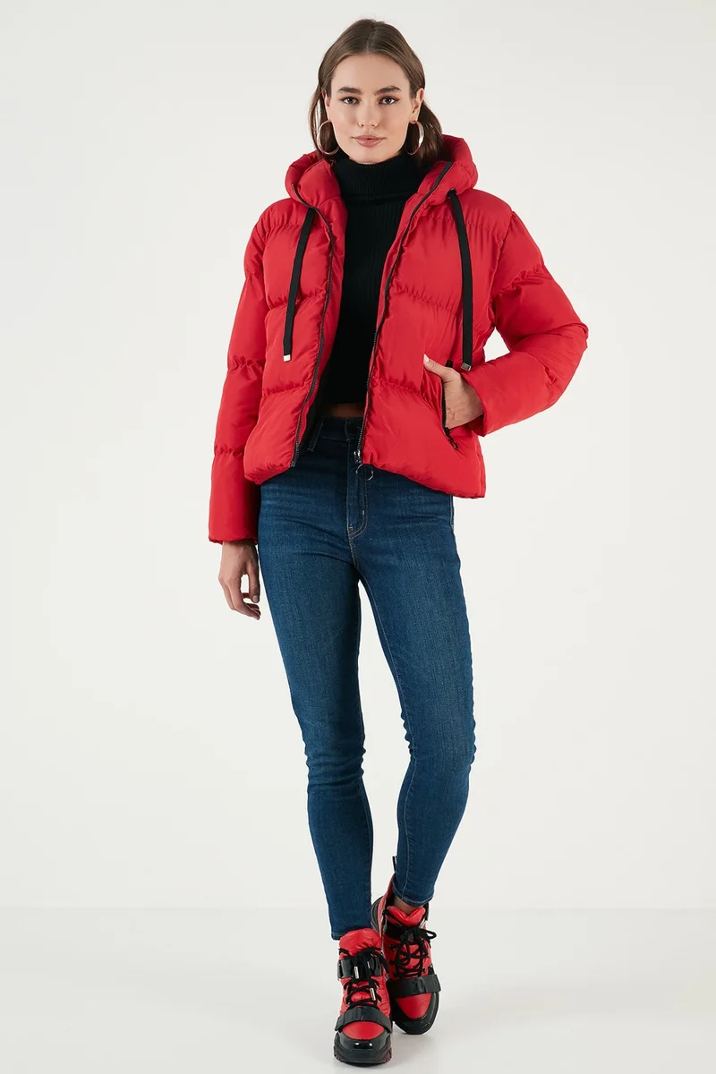 Lela Pocket Hooded Regular Fit Puffer Coat Women's Coat 640Y002