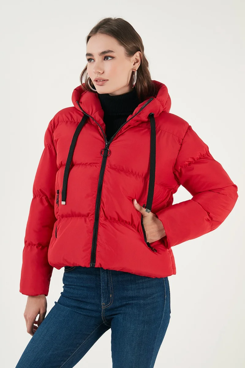 Lela Pocket Hooded Regular Fit Puffer Coat Women's Coat 640Y002