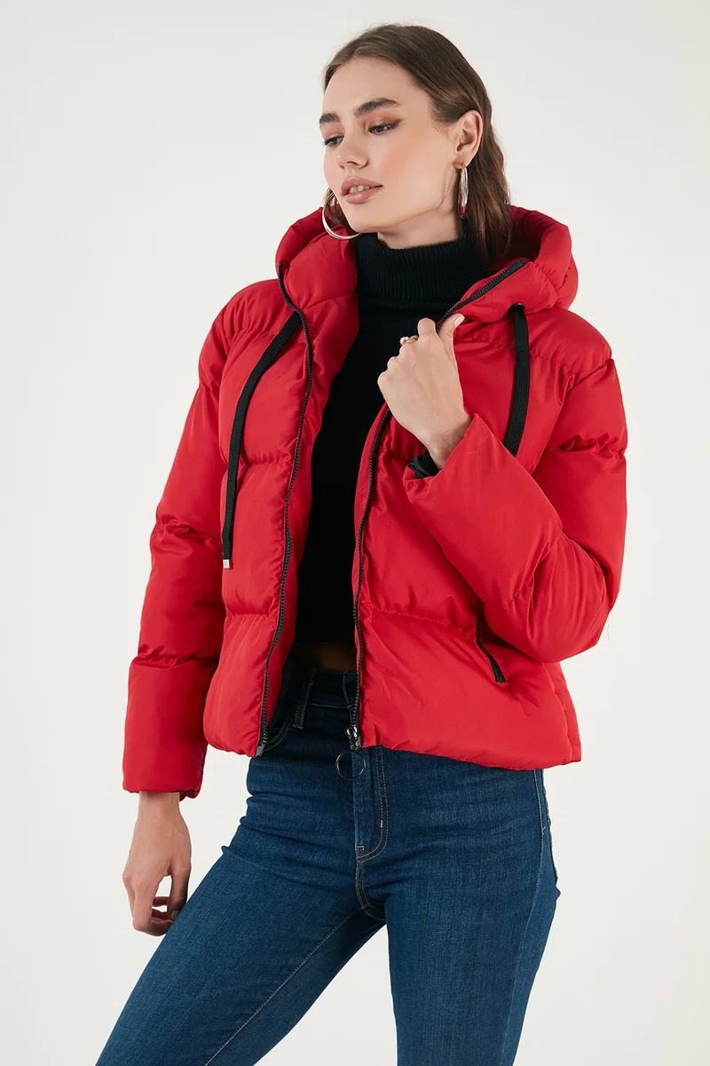 Lela Pocket Hooded Regular Fit Puffer Coat Women's Coat 640Y002