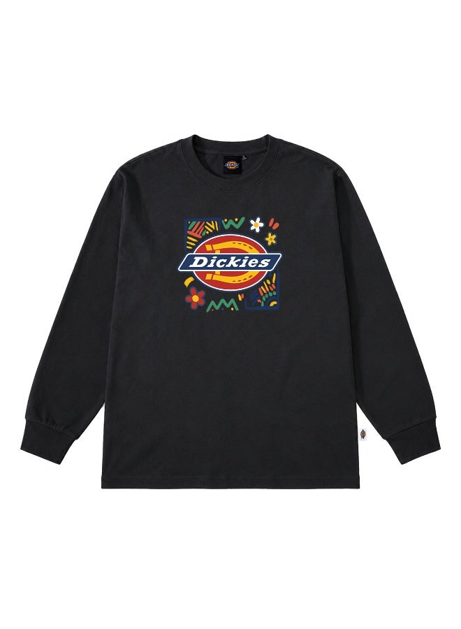 Dickies Unisex Casual Floral Badge Print Long‑Sleeve T‑Shirt-XXXL - Image 2