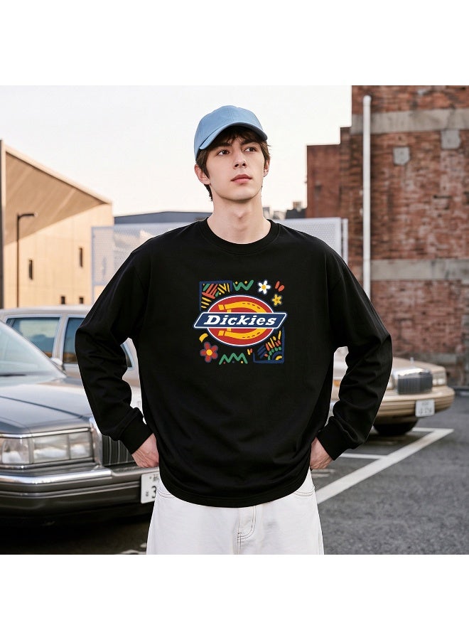 Dickies Unisex Casual Floral Badge Print Long‑Sleeve T‑Shirt-XXXL - Image 1