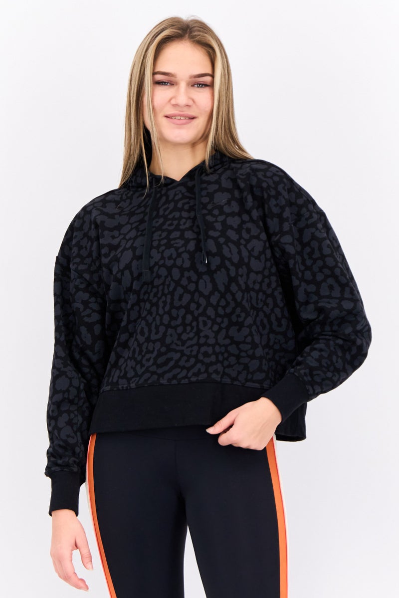 Nike Women Sportswear Fit Long Sleeves Training Sweatshirt, Black - Image 1