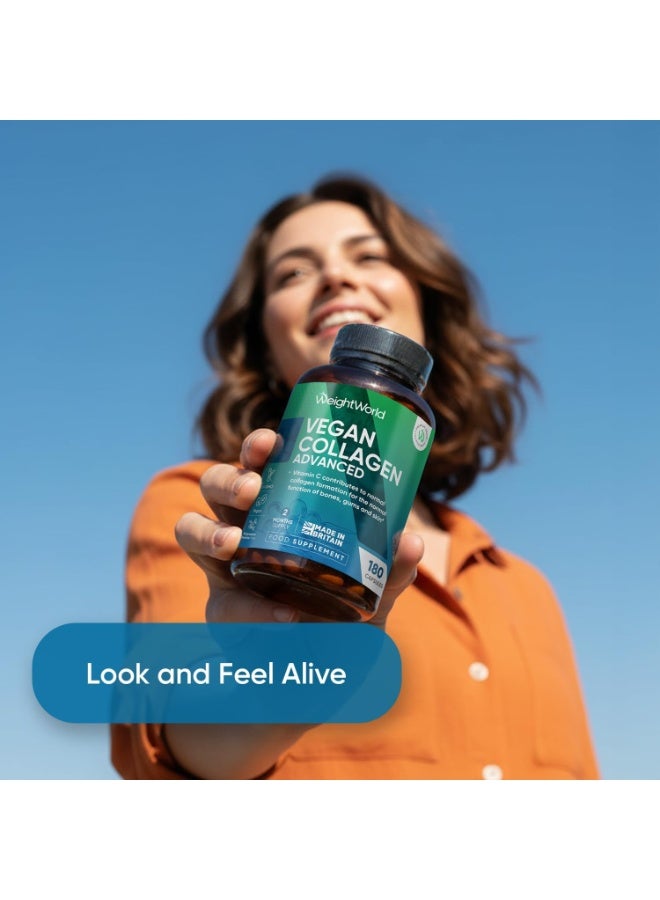 WeightWorld Vegan Collagen Supplements for Women & Men - 2 Months Supply - Plant-Based Capsules - With Hyaluronic Acid, Vitamin E, Vitamin C, Resveratrol, Zinc & Superfood Complex - Vegetarian Collagen - Image 3