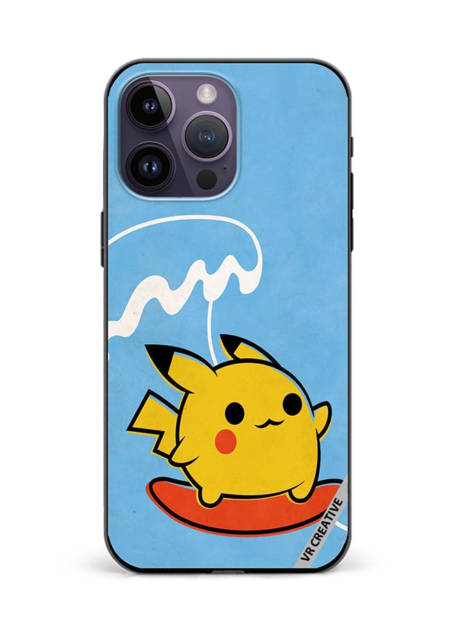VR CREATIVE Protective Case Cover For Apple iPhone 15 Pro Max Pikachu Surfing 1  Design Multicolour - Image 1