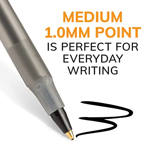 BIC Round Stic Xtra Life Ballpoint Pen Ultra Long Lasting and Consistent Performance 144Count in Black Ink - Image 3