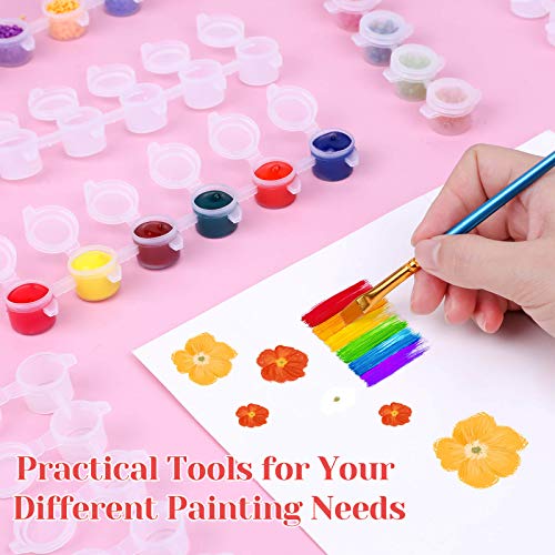 Caffox 240-Piece Empty Paint Pot, 40 Strips Acrylic Mini Paint Container Strip Storage with Lid for Classrooms, School Art & Crafts 3ml/ 0.1oz - Image 4