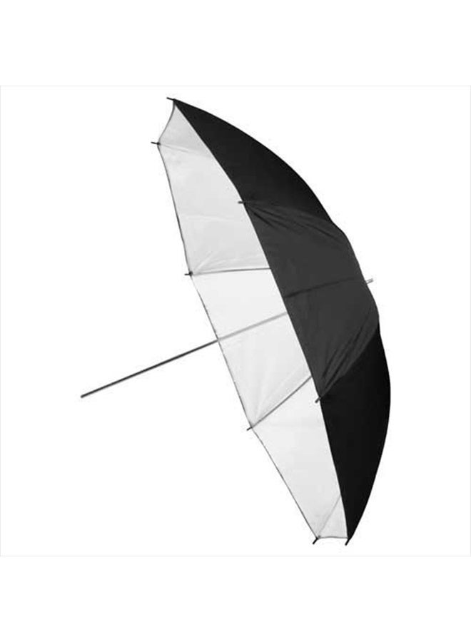 Premium Grade Studio Umbrella - 43" Black & White Reflective with Neutral White Interior