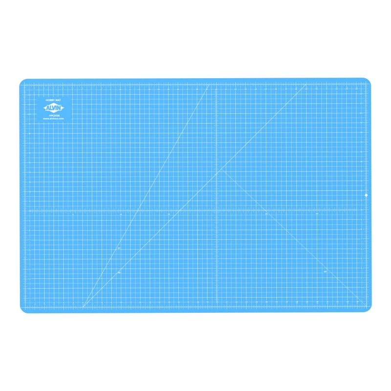 ALVIN HM Self-Healing Cutting Mat for Hobbies 24 x 36 inch | Double-Sided Blue/Grey | 3-Layer Gridded Surface for Arts, Crafts and Sewing - Model HM2436 - Image 1
