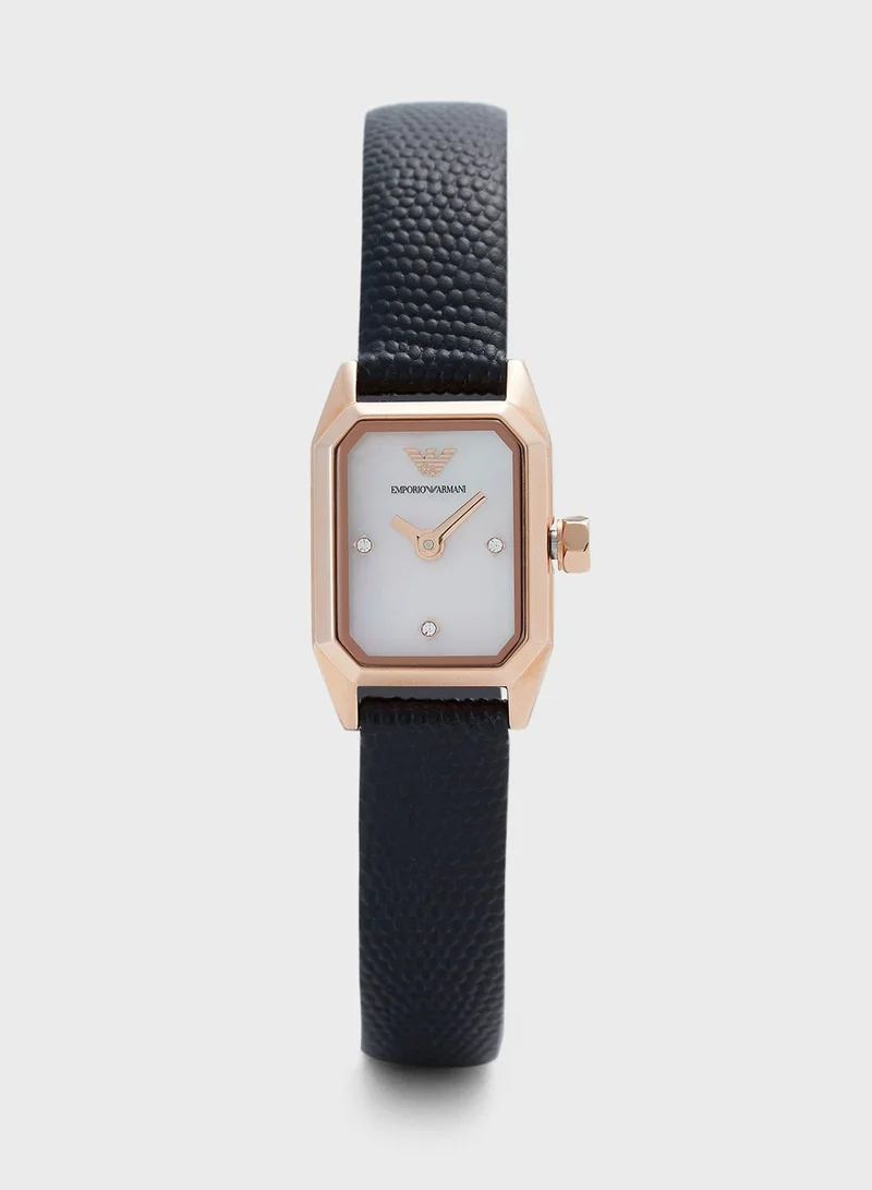EMPORIO ARMANI PU Strap Analog Watch