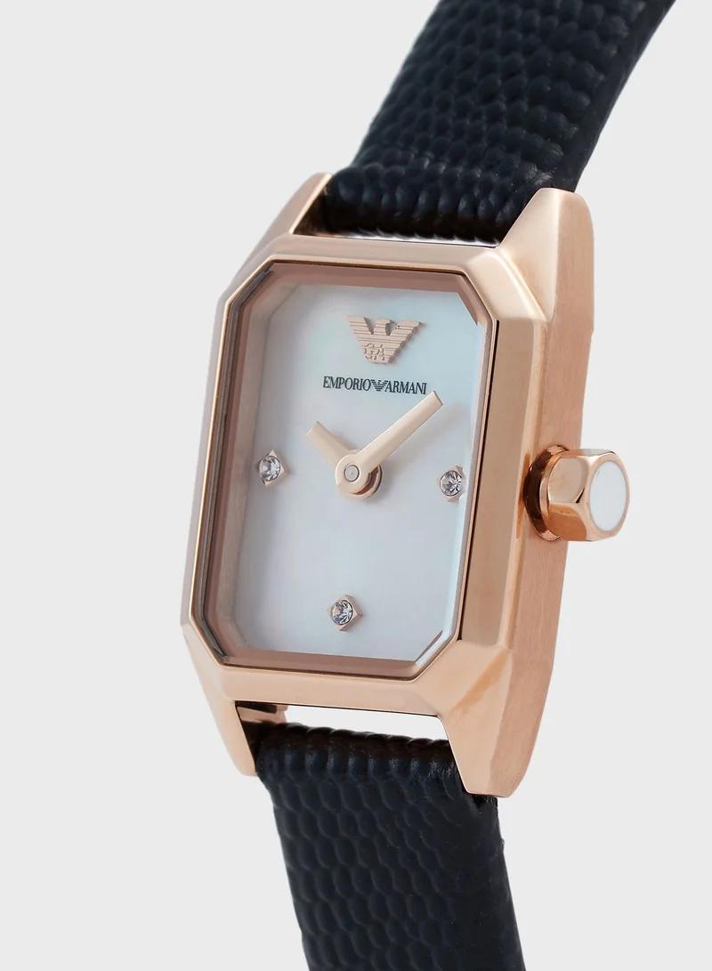 EMPORIO ARMANI PU Strap Analog Watch