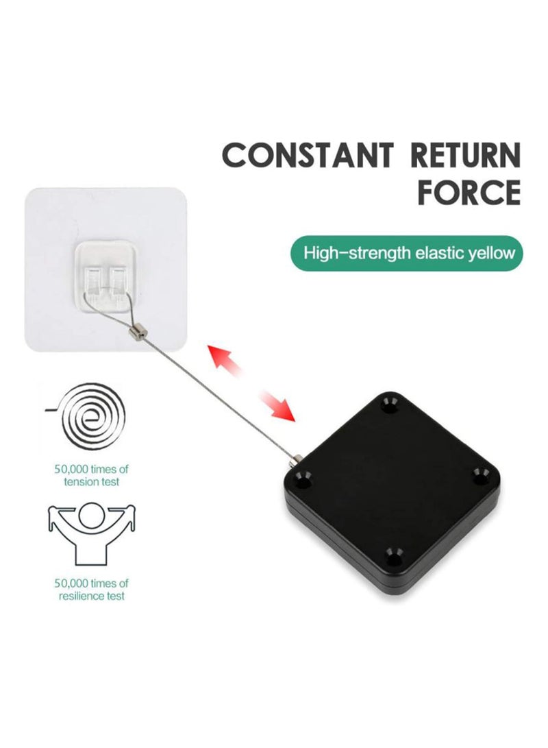 تشاين جهاز اغلاق ابواب  بمستشعر اوتوماتيكي،غالق ابواب اوتوماتيكي قوي من مادة ABS مع سلك ستيل بطول 1.2 متر اسود - Image 5