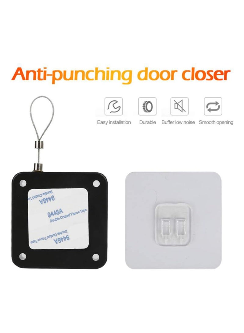 تشاين جهاز اغلاق ابواب  بمستشعر اوتوماتيكي،غالق ابواب اوتوماتيكي قوي من مادة ABS مع سلك ستيل بطول 1.2 متر اسود - Image 4